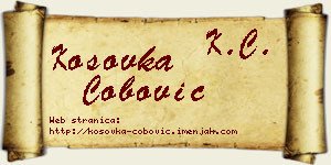 Kosovka Čobović vizit kartica